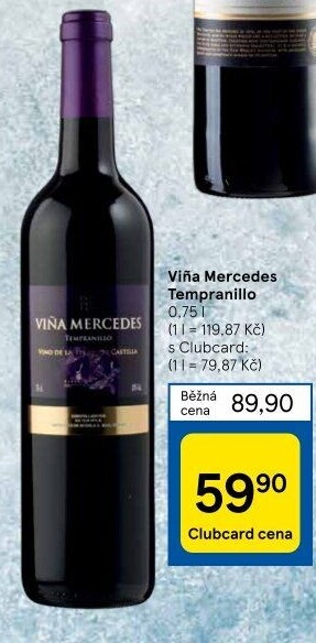 Víno Tempranillo Viňa Mercedes