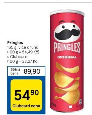 Chipsy Pringles - tubus