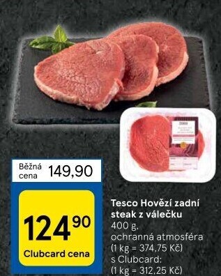Hovězí zadní steak z válečku Tesco