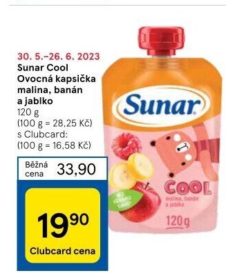 Kapsička do ručičky Ovocné pyré Cool Sunar