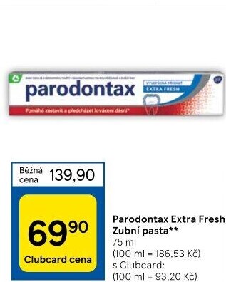 Pasta na zuby Extra Fresh Parodontax
