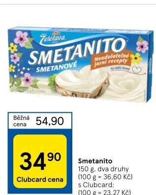 Sýr tavený Smetanito Želetava
