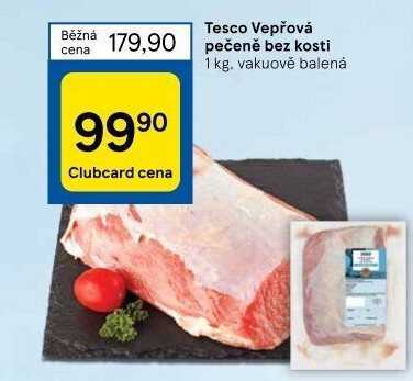 Vepřová pečeně bez kosti Tesco