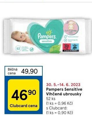 Vlhčené ubrousky dětské Pampers Sensitive