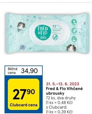 Vlhčené ubrousky Fred&amp