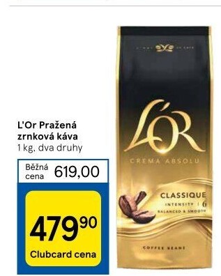 Zrnkové kávy L'