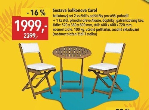 Balkonový set Carol Fieldmann