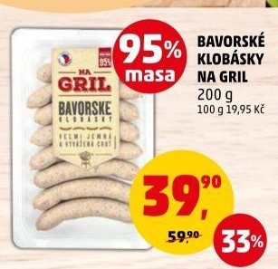 Bavorská klobása Na gril Penny