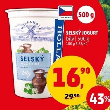 Bílý jogurt selský Hollandia