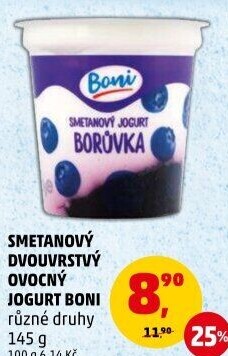 Jogurt smetanový ovocný Boni