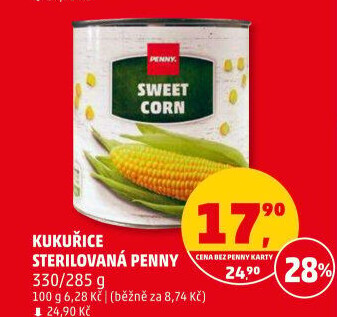 Kukuřice sterilovaná Penny