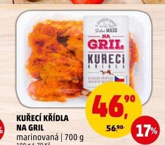 Kuřecí křídla marinovaná Na gril Penny