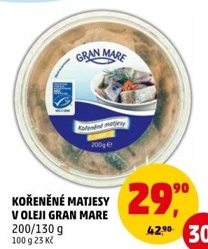 Matjesy kořeněné v oleji Gran Mare