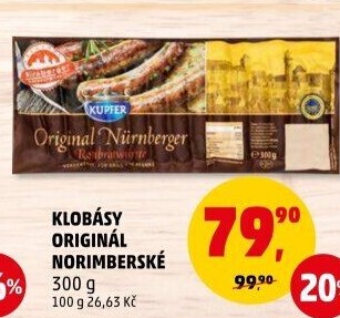 Norimberská grilovací klobása Kupfer