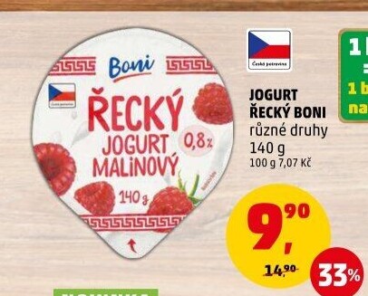 Ochucený jogurt řeckého typu Boni