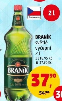 Pivo světlé výčepní 10° Braník