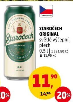 Pivo světlé výčepní 10° Staročech
