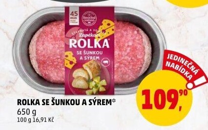 Rolka se šunkou a sýrem Snadné vaření Kostelecké uzeniny