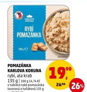 Rybí pomazánka Karlova Koruna