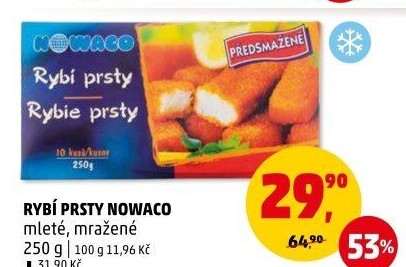Rybí prsty předsmažené mražené Nowaco