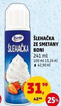 Šlehačka ve spreji Boni