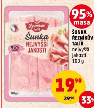 Šunka nejvyšší jakosti Řezníkův talíř