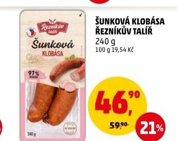 Šunková klobása Řezníkův talíř