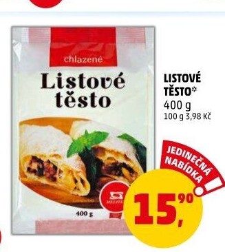 Těsto listové mražené Melites