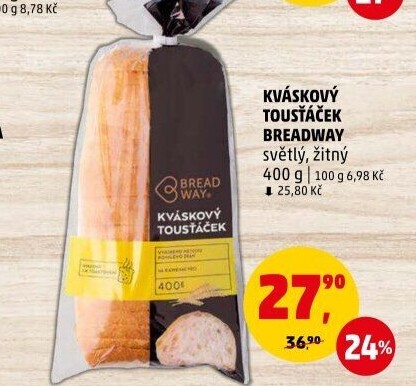 Toustový chléb kváskový žitný Breadway