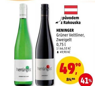 Víno Grüner Veltliner Heninger