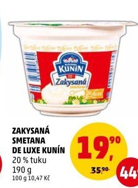 Zakysaná smetana de luxe Kunín 20%
