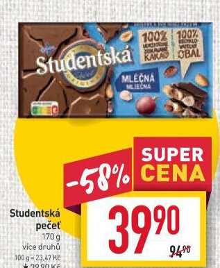 Čokoláda Studentská pečeť Orion