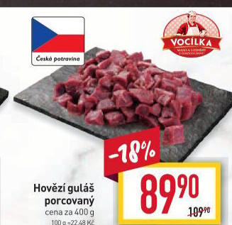 Hovězí maso na guláš Vocílka