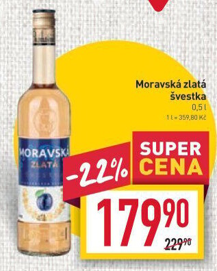 Pálenka Švestka zlatá Moravská Rudolf Jelínek
