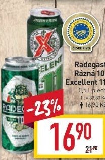Pivo světlé výčepní Rázná 10° Radegast