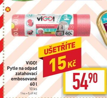 Pytle na odpadky zatahovací 60 l ViGo