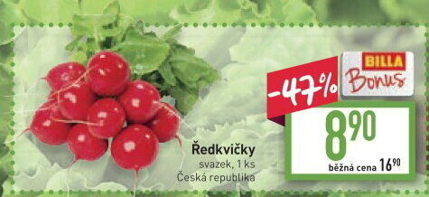 Ředkvičky svazek Česká farma