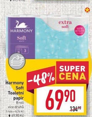 Toaletní papír 3vrstvý Harmony