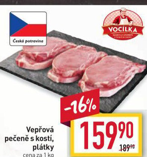 Vepřová pečeně s kostí Vocílka