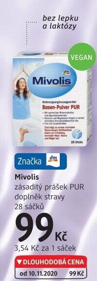 Doplněk stravy sáčky Basen-Pulver PUR Mivolis
