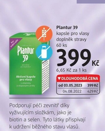 Kapsle pro vlasy 39 Plantur