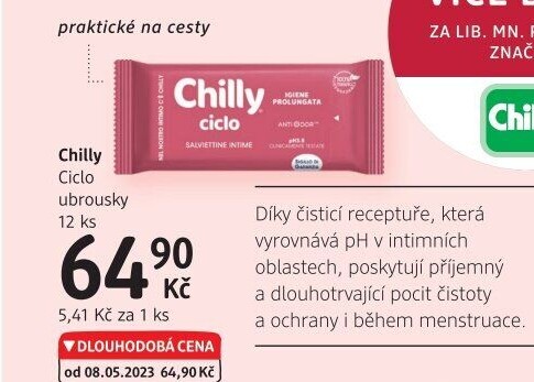 Ubrousky pro intimní hygienu Ciclo Chilly