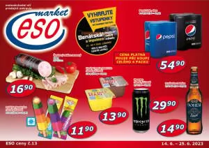 akční leták ESO MARKET 14.6.2023-25.6.2023