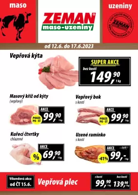 akční leták ZEMAN maso - uzeniny 12.6.2023-17.6.2023