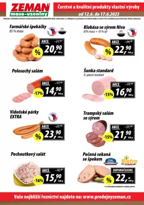 akční leták ZEMAN maso - uzeniny 12.6.2023-17.6.2023