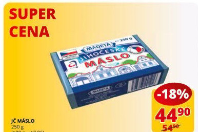 Máslo Jihočeské Madeta