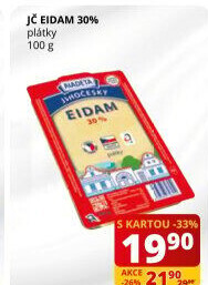 Sýr Eidam Jihočeský 30% Madeta