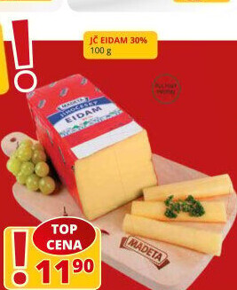 Sýr Eidam Jihočeský 30% Madeta