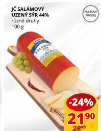 Sýr uzený salámový 44% Jihočeský Madeta