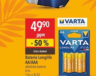 Baterie alkalické Longlife Extra Varta